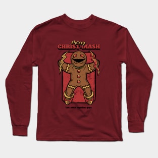 Merry Christ-Mash Let's Stick Together Design Long Sleeve T-Shirt